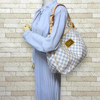 Louis Vuitton Galleria PM Damier Azur Shoulder Bag Canvas White — view 2