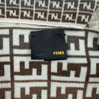Fendi Zucca Pattern FF Logo Scarf Shawl Beige — view 4