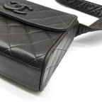 Chanel Quilted CC Logo Lambskin Leather Shoulder Bag Brown — view 6