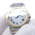 Cartier Santos Octagon LM Watch White Dial Quartz — view 4