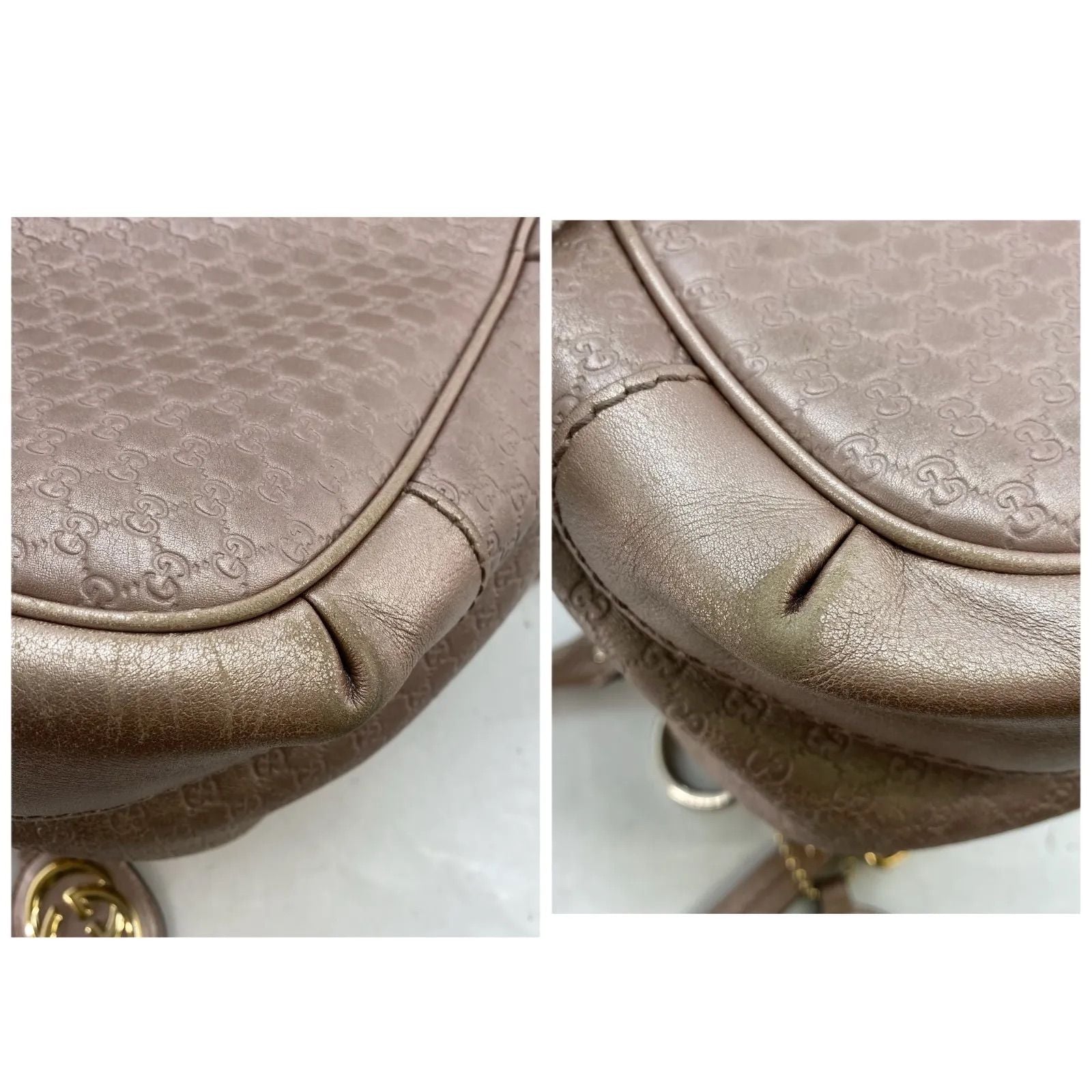 Gucci 2-Way Tote GG Leather Micro Pink — view 7