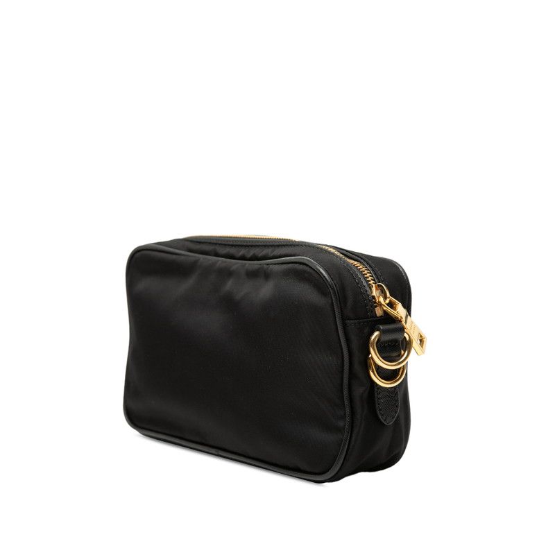 Prada Crossbody Shoulder Bag Black Nylon Leather — view 2