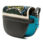 Loewe Gate Mini Floral Crossbody Shoulder Bag Pochette Blue Multicolor Leather — view 2