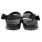 Hermes Genius Logo Leather Sandals Back Strap Techno Shoes 42 Black — view 5