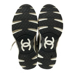 Chanel CC Logo Suede Leather Mesh Sneakers 36 Black White — view 5