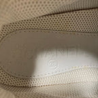 Chanel CC Logo Suede Leather Mesh Sneakers 36 Black White — view 9
