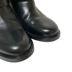 Chanel Camellia Leather Short Boots 36.5 Black — view 6