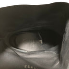Chanel Camellia Leather Short Boots 36.5 Black — view 7