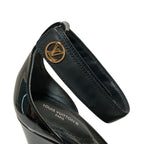 Louis Vuitton Stella Line Ankle Strap Wedge Sole Sandals 35 Black — view 7