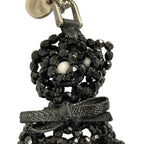 Prada Beads Bear Charm Key Holder Black — view 5