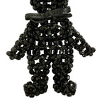 Prada Beads Bear Charm Key Holder Black — view 6