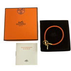 Hermes Glenan Leather Bracelet Orange — view 2