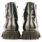 Gucci GG Logo Leather Side Zip Short Boots 7 Black — view 6