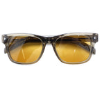 Prada Logo Sunglasses Eyewear Striped Yellow Brown