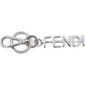 Fendi Graphy Logo Key Ring Key Holder Silver
