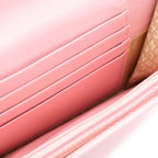 Chanel CC Logo Bifold Wallet Card Case Pink Leather Gold — view 4