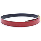 Hermes Constance Leather Belt Red Black Box Calf 70 S Gold — view 3
