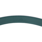 Gucci Gold Square Buckle Leather Belt Green — view 6