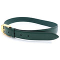 Gucci Gold Square Buckle Leather Belt Green