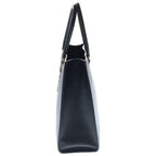 Prada Saffiano Tote Shoulder Bag Black Leather Gold — view 3