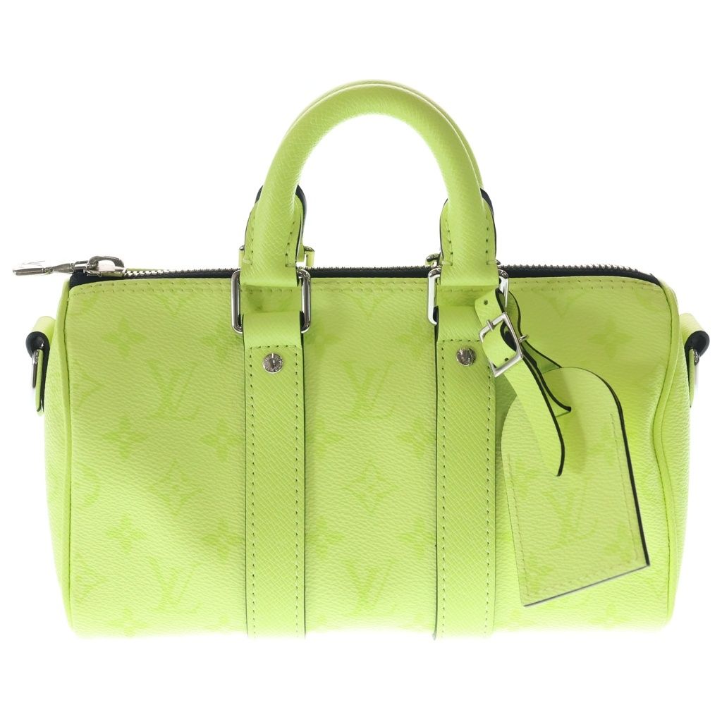 Louis Vuitton Keepall Bandouliere 25 Taigarama Mini Boston Bag Neon Yellow