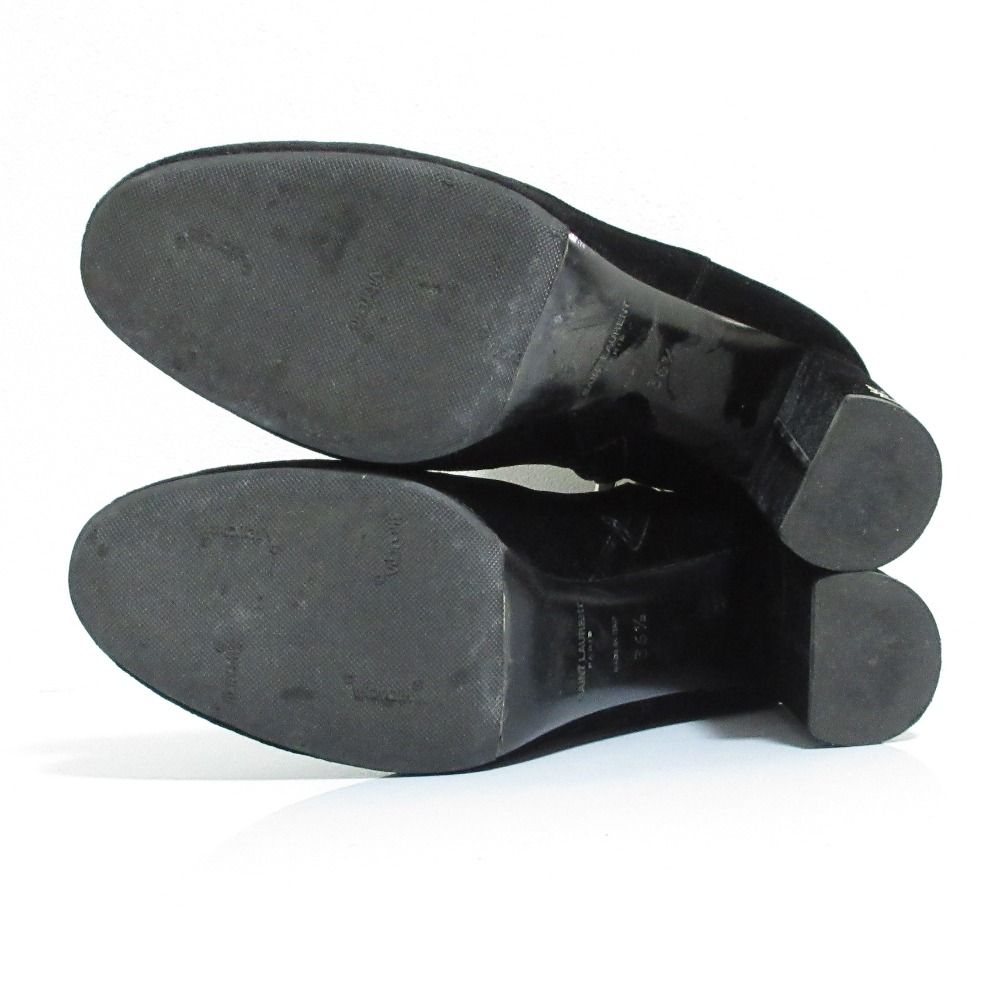 Saint Laurent Paris Velvet Ankle Boots 36.5 Black — view 8