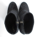 Saint Laurent Paris Velvet Ankle Boots 36.5 Black — view 4