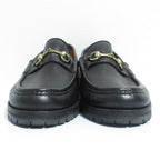 Gucci Leather Horsebit Loafers Shoes 34.5 Black — view 3