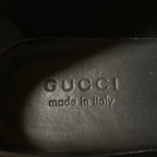 Gucci Logo Plate Horsebit Clipper Loafers 6.5 Black — view 7