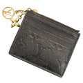 Louis Vuitton Monogram Empreinte Card Holder LV Charm Coin Case Black
