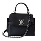 Louis Vuitton Lockme Mini 2-Way Leather Shoulder Bag Black