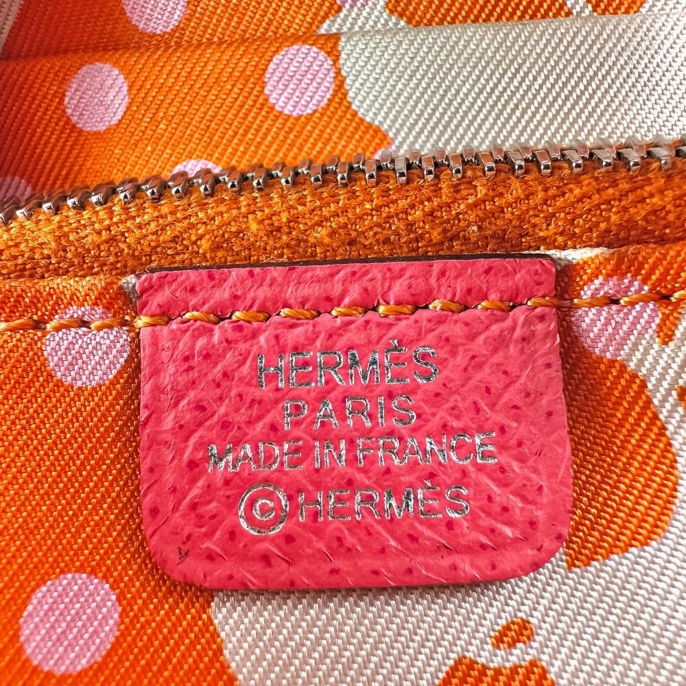 Hermes Compact Silk in Leather Wallet Rose Azare Pink — view 8