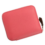 Hermes Compact Silk in Leather Wallet Rose Azare Pink — view 2