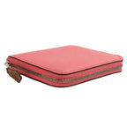 Hermes Compact Silk in Leather Wallet Rose Azare Pink — view 4