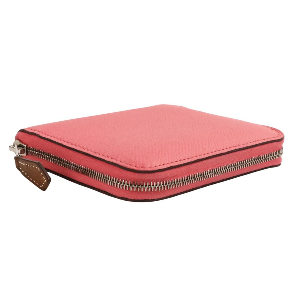 Hermes Compact Silk in Leather Wallet Rose Azare Pink — view 4