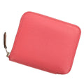 Hermes Compact Silk in Leather Wallet Rose Azare Pink