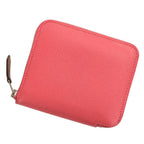Hermes Compact Silk in Leather Wallet Rose Azare Pink