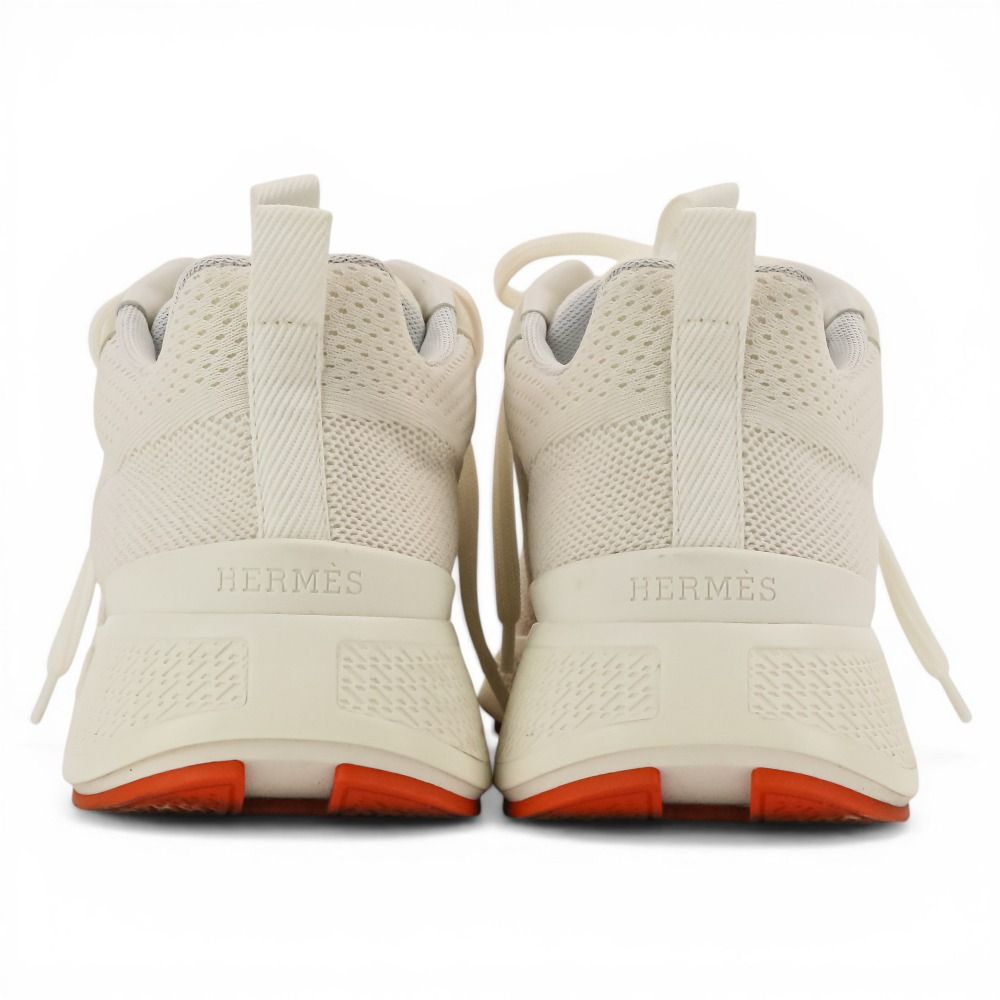 Hermes Sneakers 37.5 White Orange — view 5