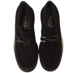 Gucci Horsebit Suede Leather Loafers Shoes Black — view 2