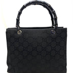 Gucci Handbag Bamboo Tote Nylon Black Travel — view 2