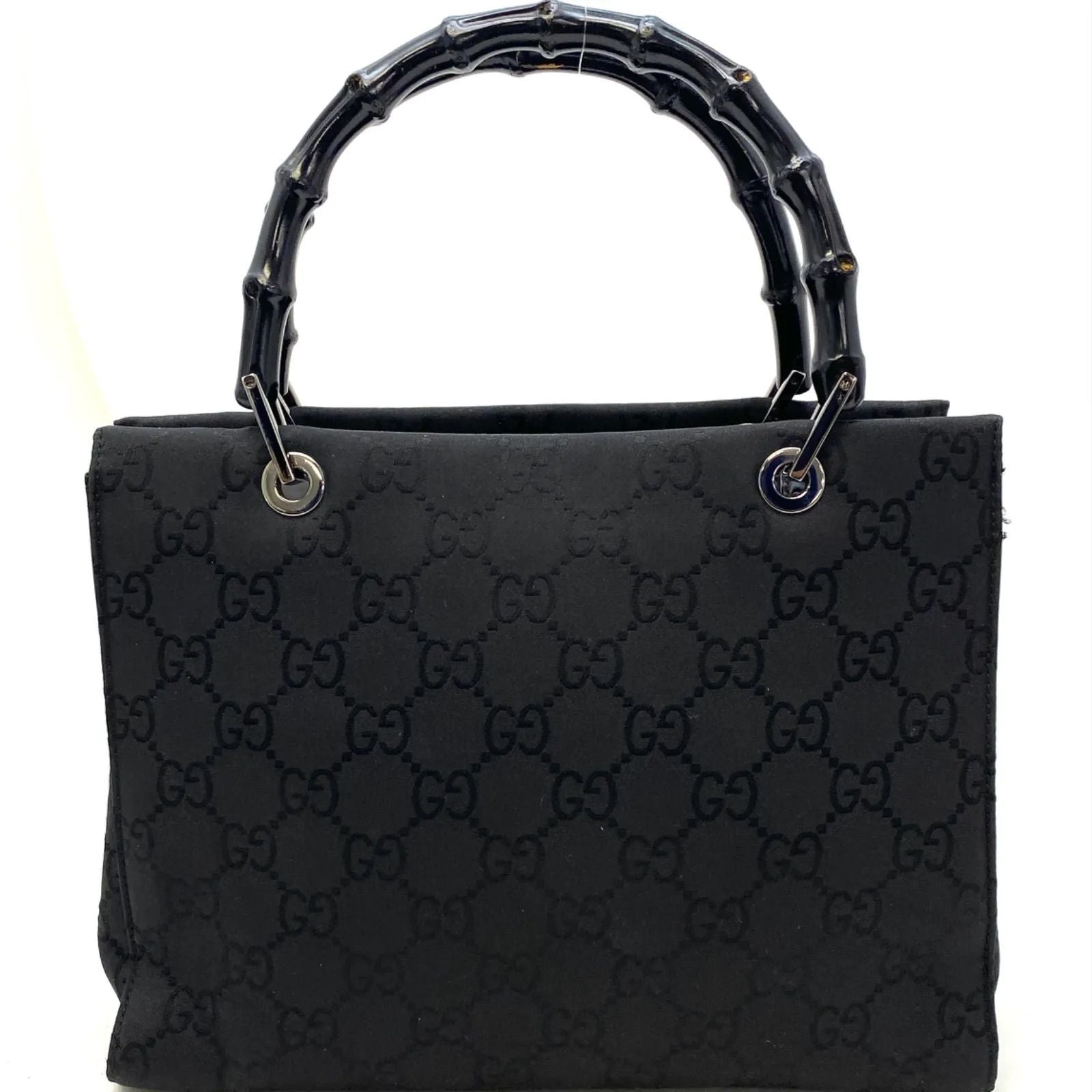 Gucci Handbag Bamboo Tote Nylon Black Travel — view 2