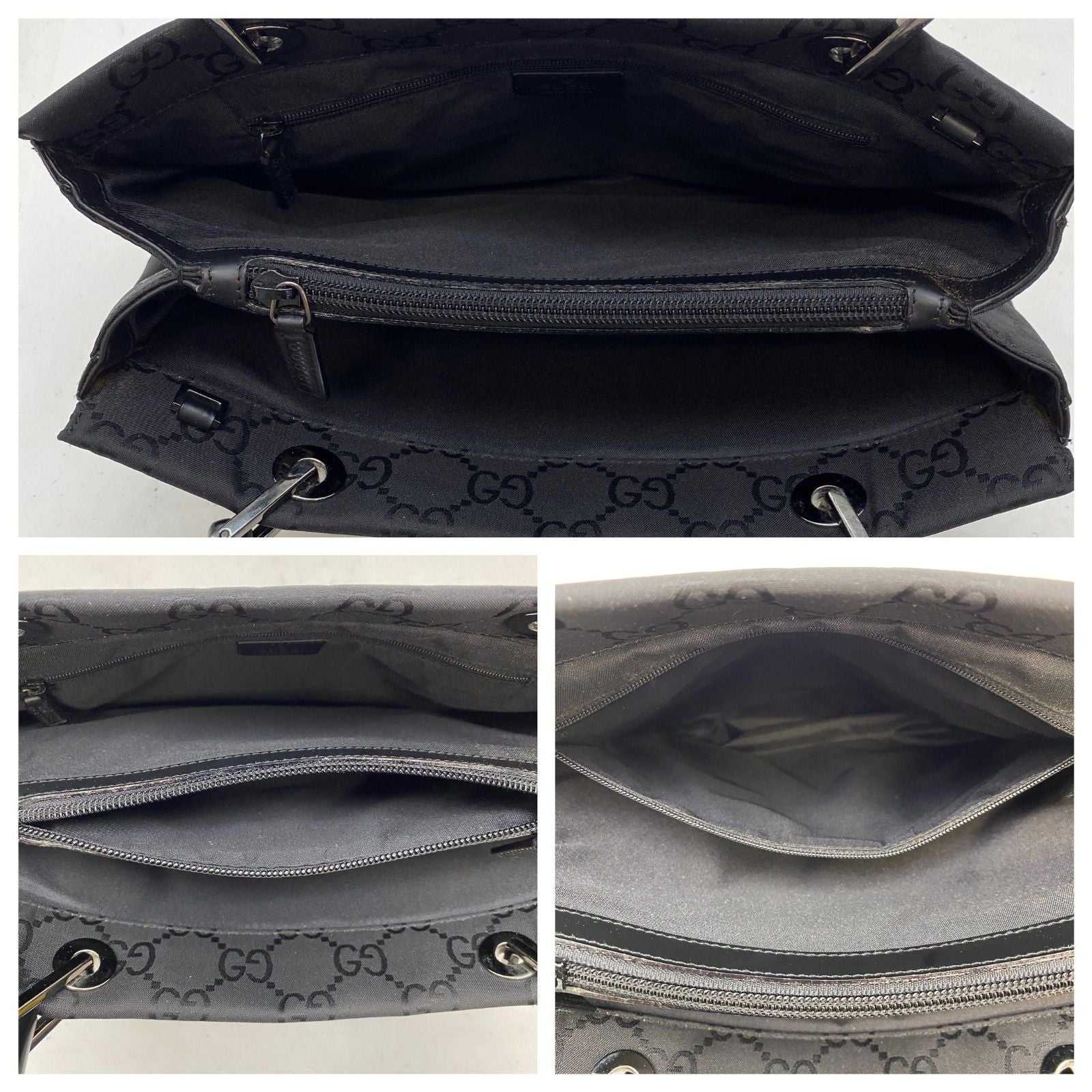 Gucci Handbag Bamboo Tote Nylon Black Travel — view 8