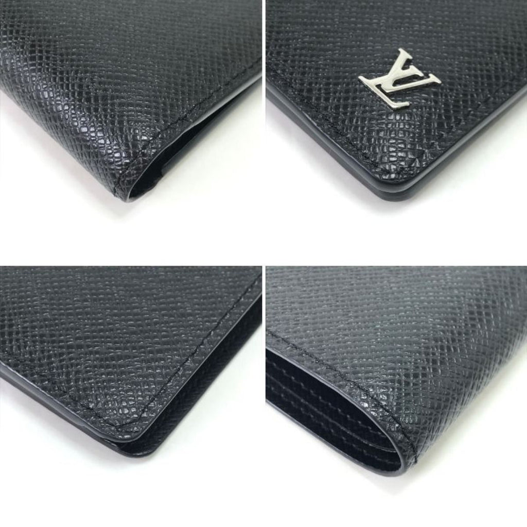 Louis Vuitton Bifold Wallet Taiga Portefeuille Multiple Black — view 6