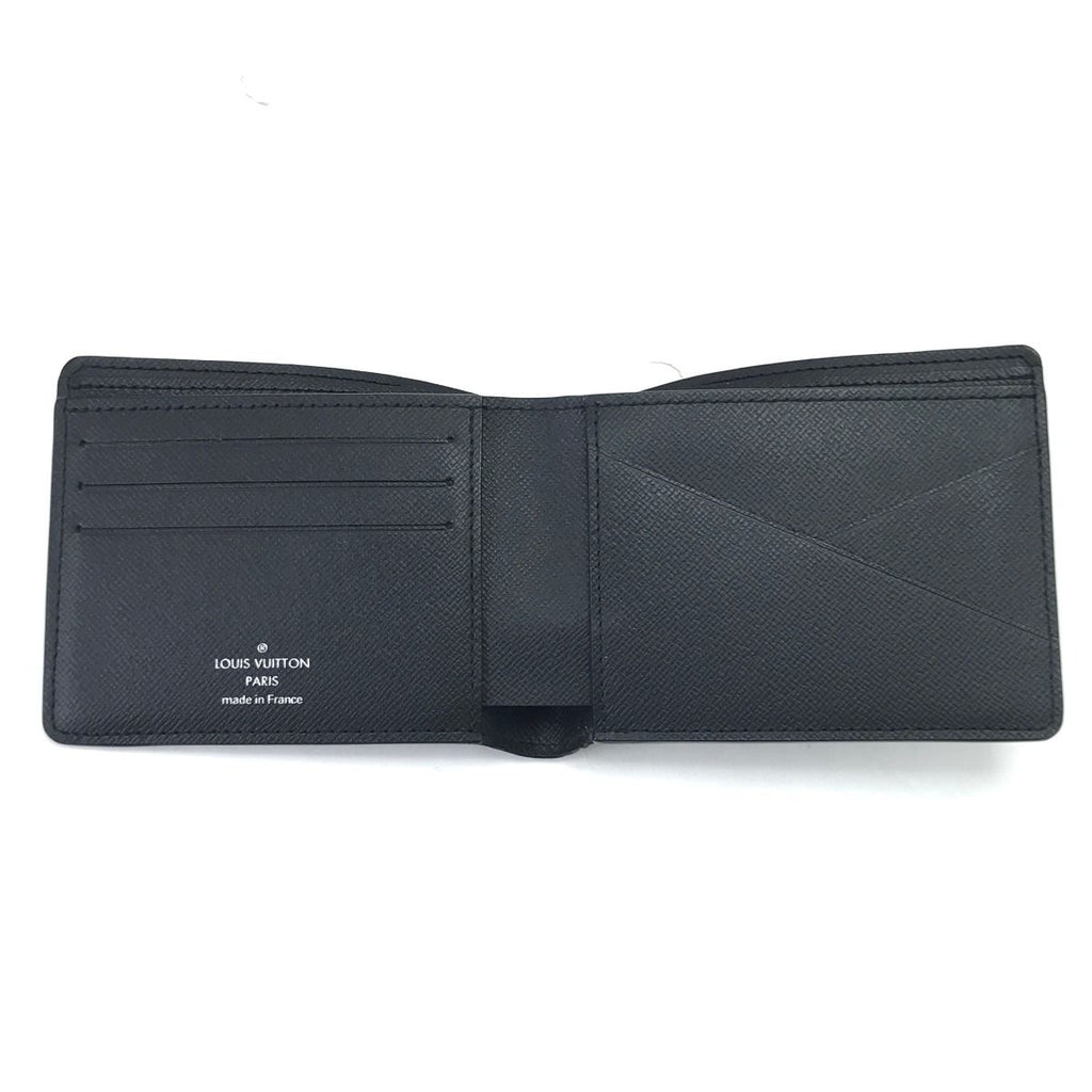 Louis Vuitton Bifold Wallet Taiga Portefeuille Multiple Black — view 8
