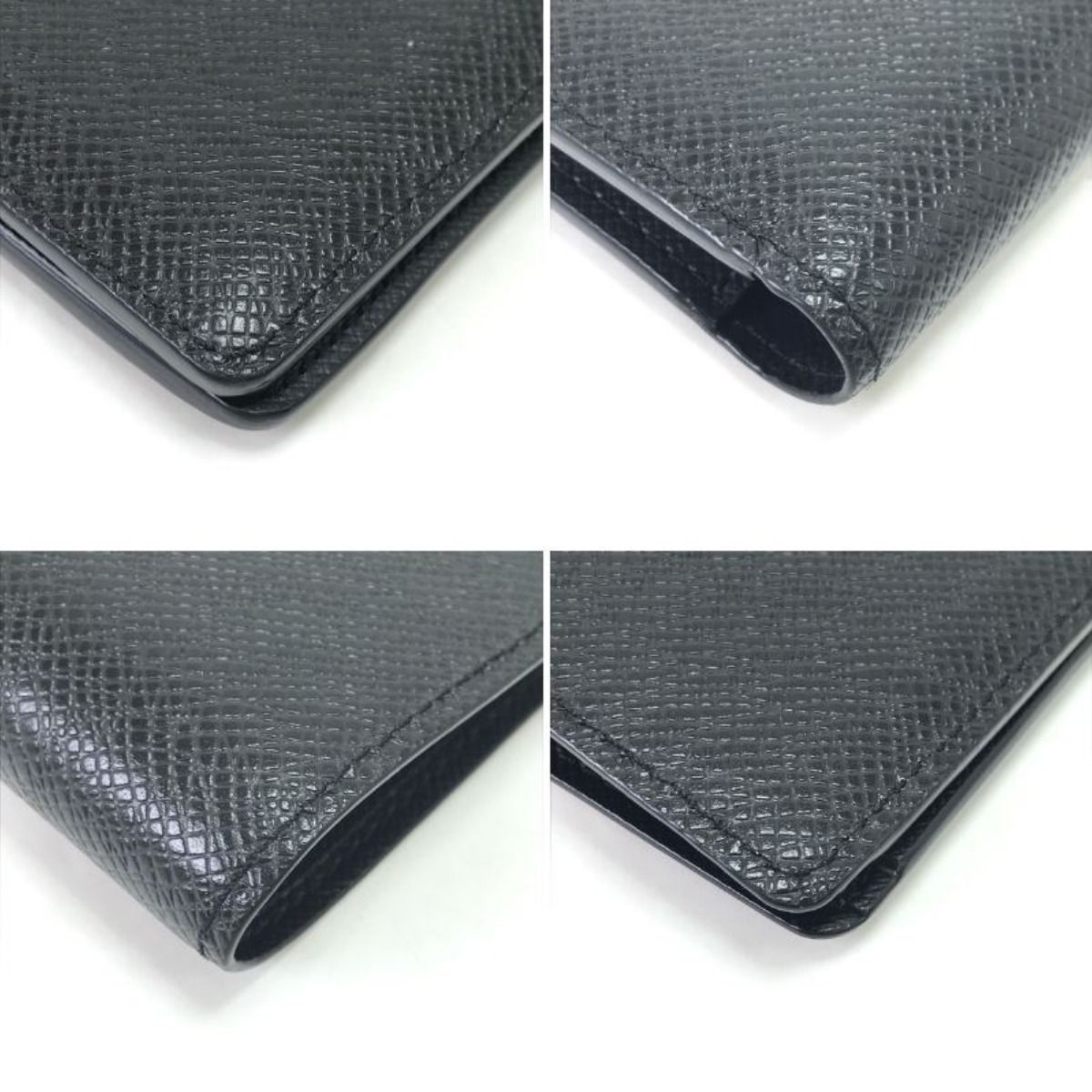 Louis Vuitton Bifold Wallet Taiga Portefeuille Multiple Black — view 5