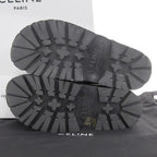 Celine Leather Fabric Sandals Bulky Shoes Black 38.5 — view 2