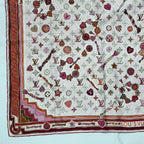 Louis Vuitton Scarf Silk Monogram Pink — view 5