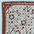 Louis Vuitton Scarf Silk Monogram Pink — view 2