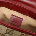 Gucci Mini Top Handle Bag GG Marmont Handbag Canvas Leather — view 5
