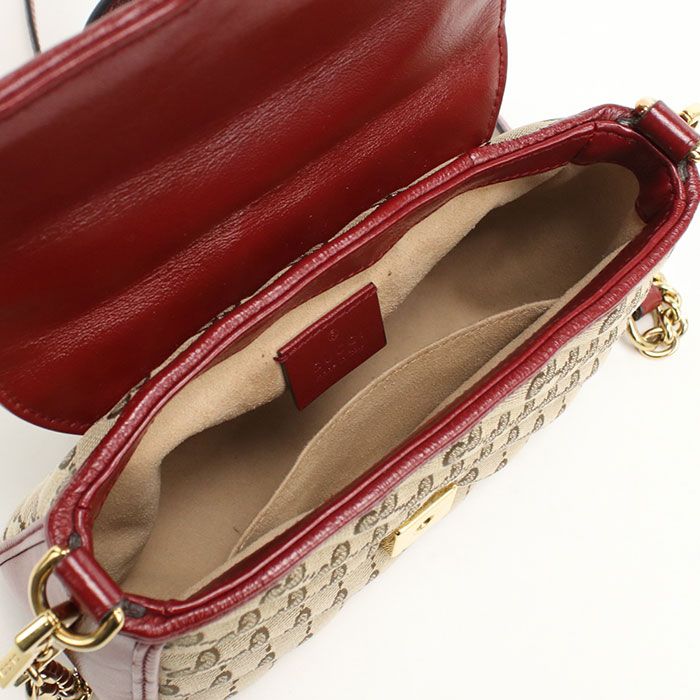 Gucci Mini Top Handle Bag GG Marmont Handbag Canvas Leather — view 3